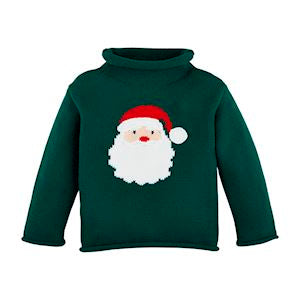MP Rollneck Sweater- Green Santa