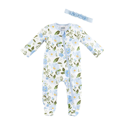 MP Blue Rose Gown & Headband