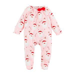 MP pink santa sleeper 0-3mo