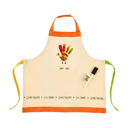 Mud Pie turkey handprint apron