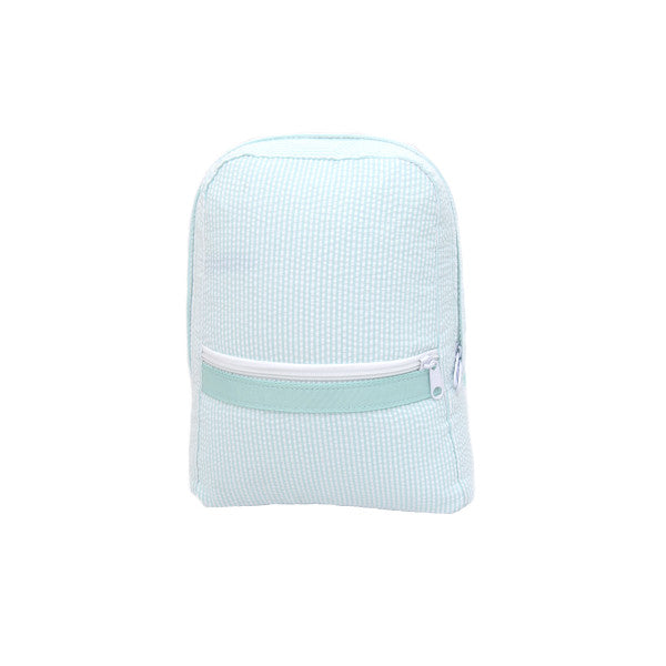 Oh mint small seersucker packback- blue