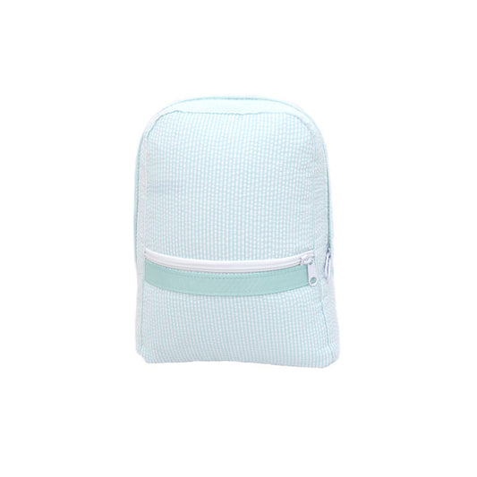 Oh mint small seersucker packback- blue