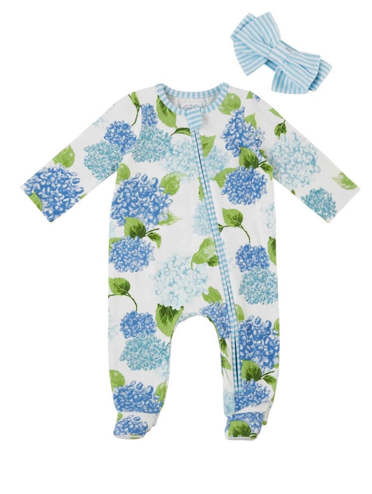 MP Hydrangea Sleeper & Headband Set