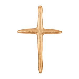 MP gold decorative cross sitter