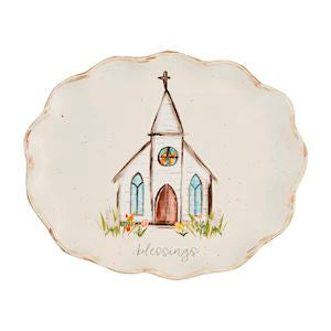 MP SCALLOP CHURCH PLATTER