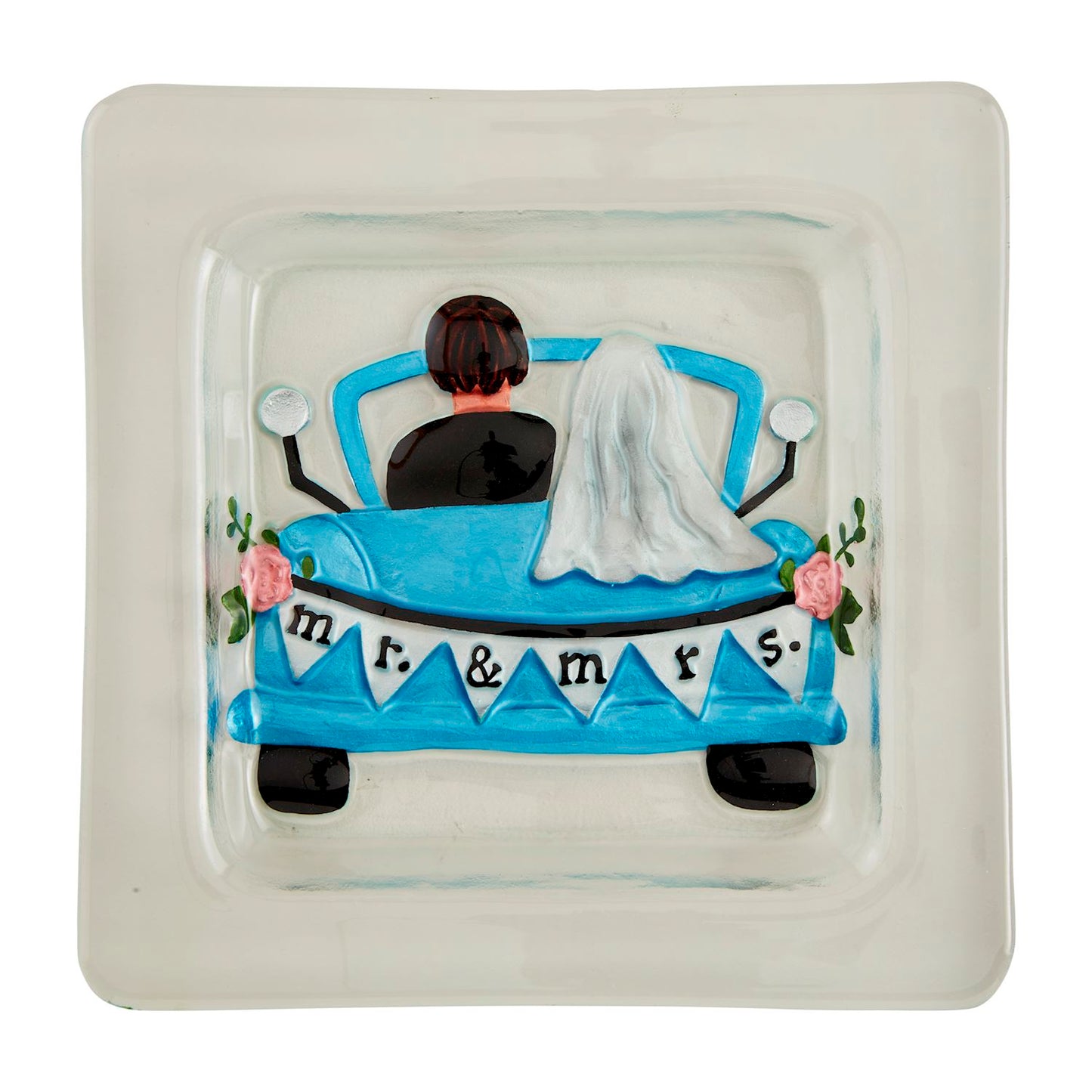 MP Mr Mrs Car Glass Platter