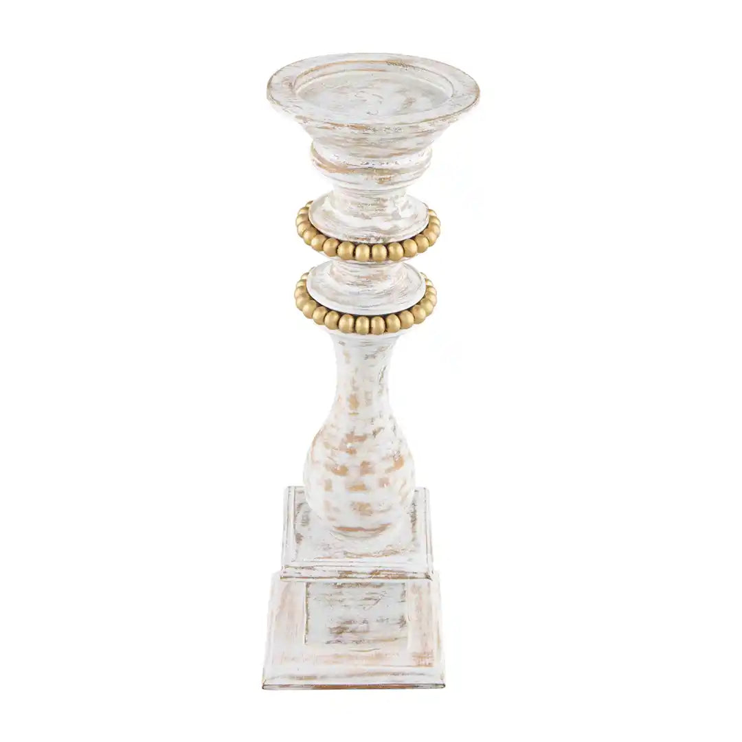 MP LG gold beaded candlestick