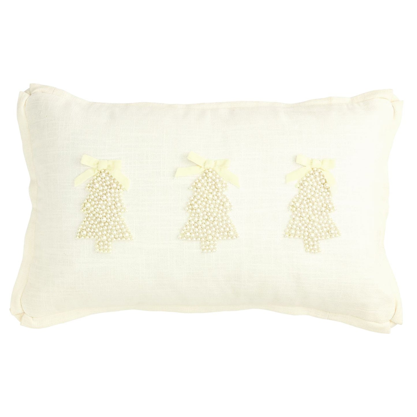Mp White Christmas Pearl Pillow