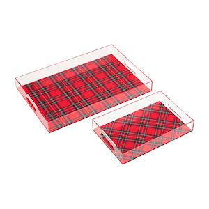 MP Tartan Acrylic Tray Set