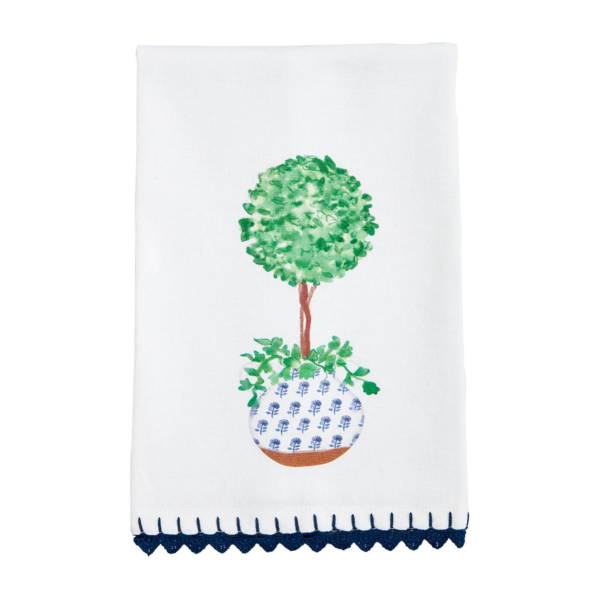 MP blue towel topiary