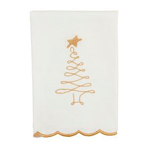 MP Gold Christmas Scallop Towels