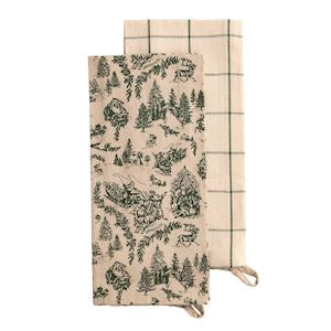 MP White Christmas Patterned Towel Sets