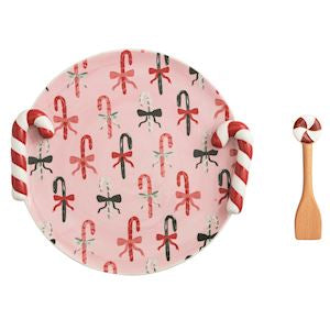 MP Candy Cane Cookie Plate Set