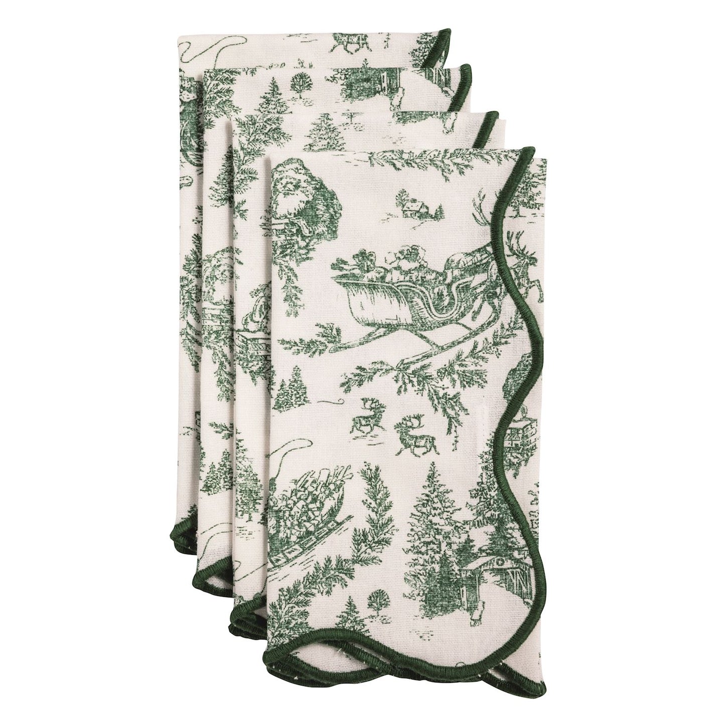 MP Green Toile Cloth Napkin Set
