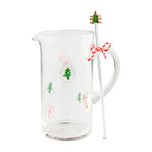 MP Cmas Glass Pitcher and stir Set