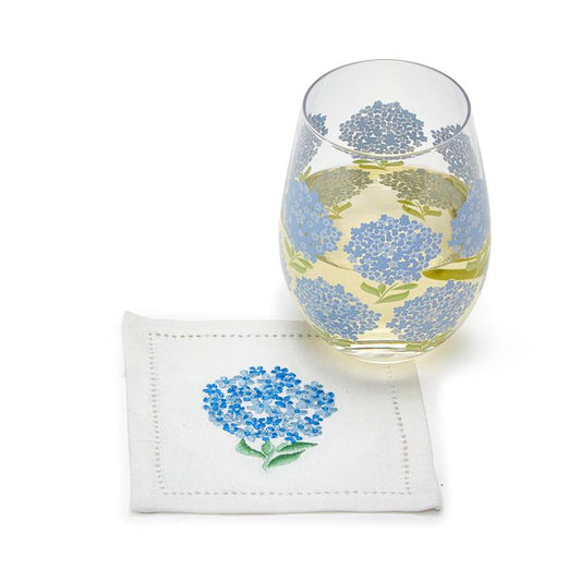 TC Stemless Hydrangea Wine Glass