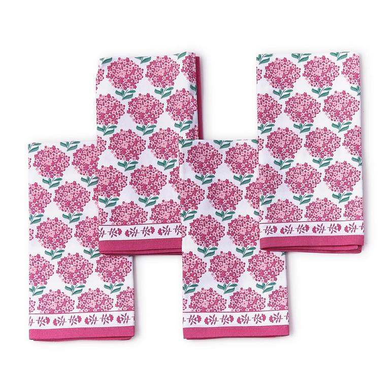 TC Pink Hydrangea Cloth Napkins