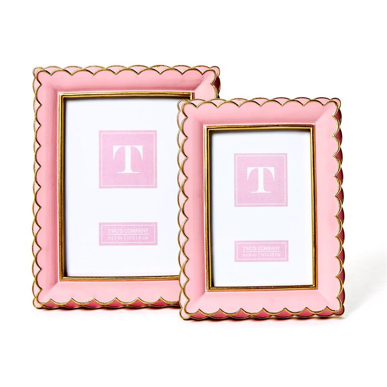 TC Pink Scalloped Frames