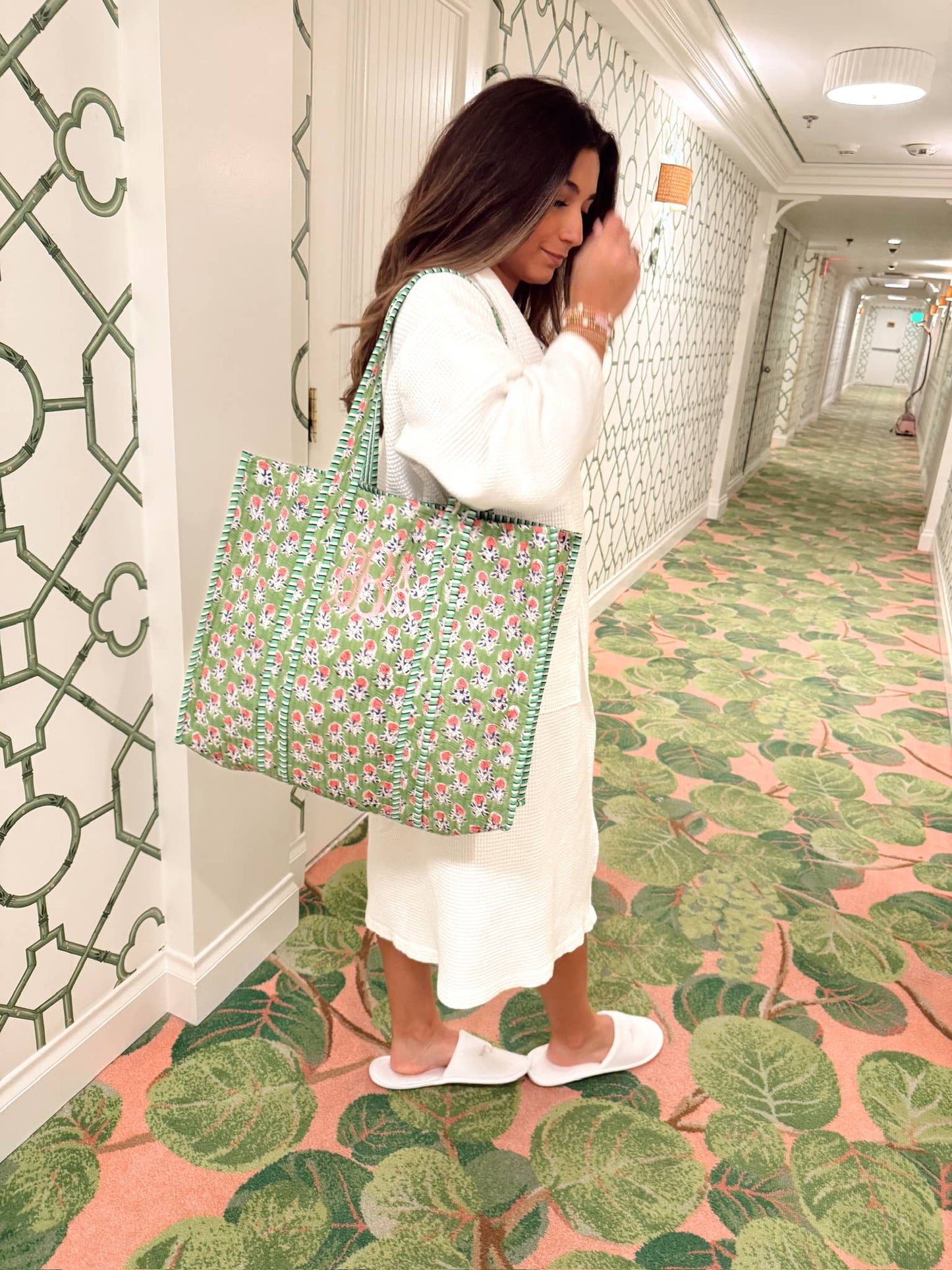 Quilted Block - Print Tote Bag