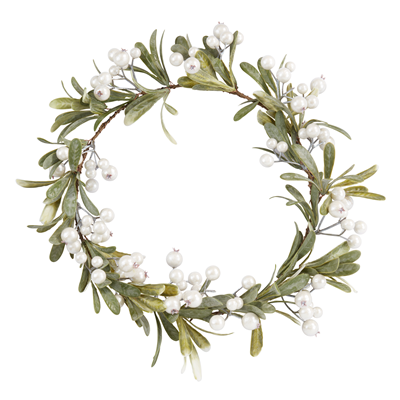 Saro White Berry Wreath