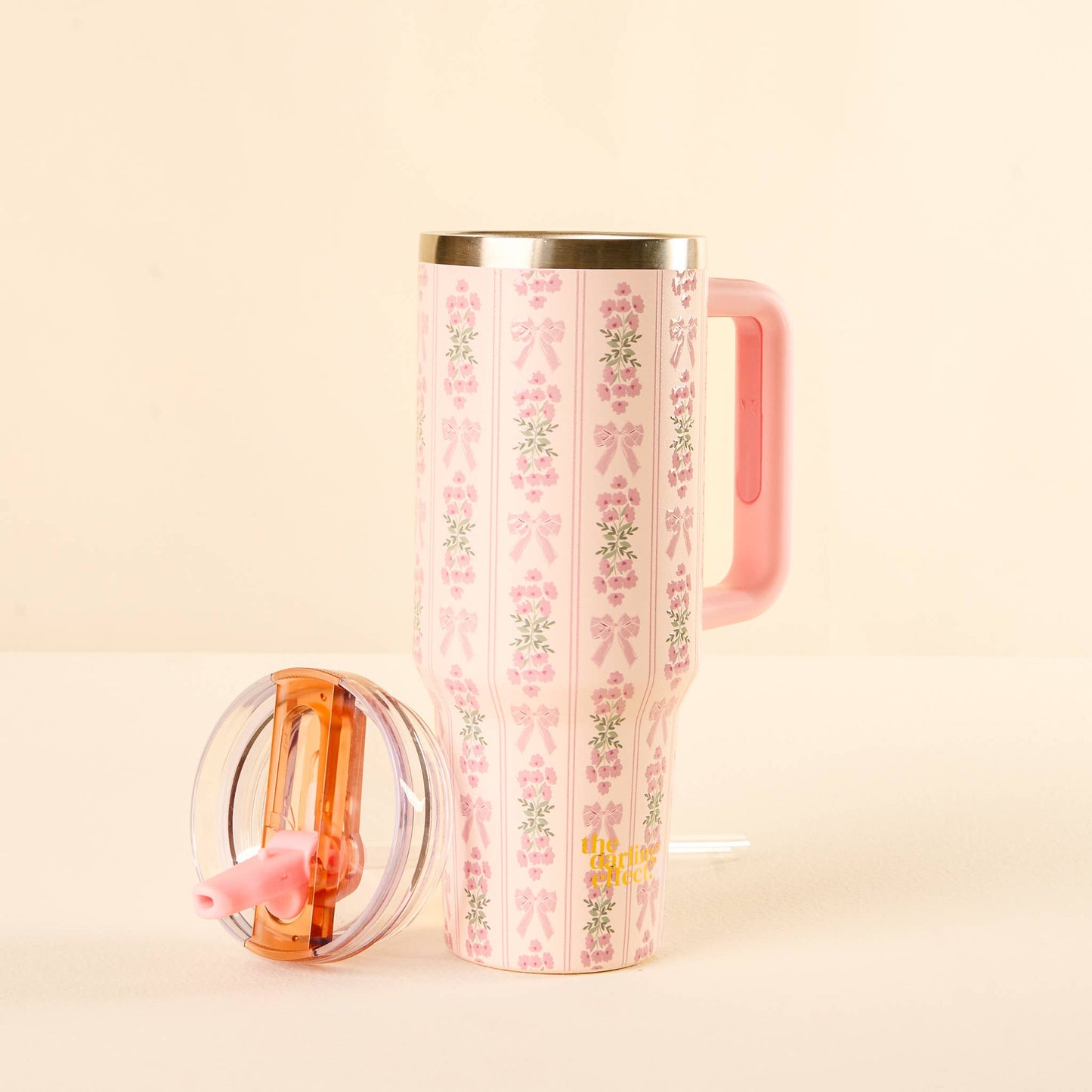 TDE 40 oz Lifestyle Flip Straw Tumbler-Oh So Fancy Pink