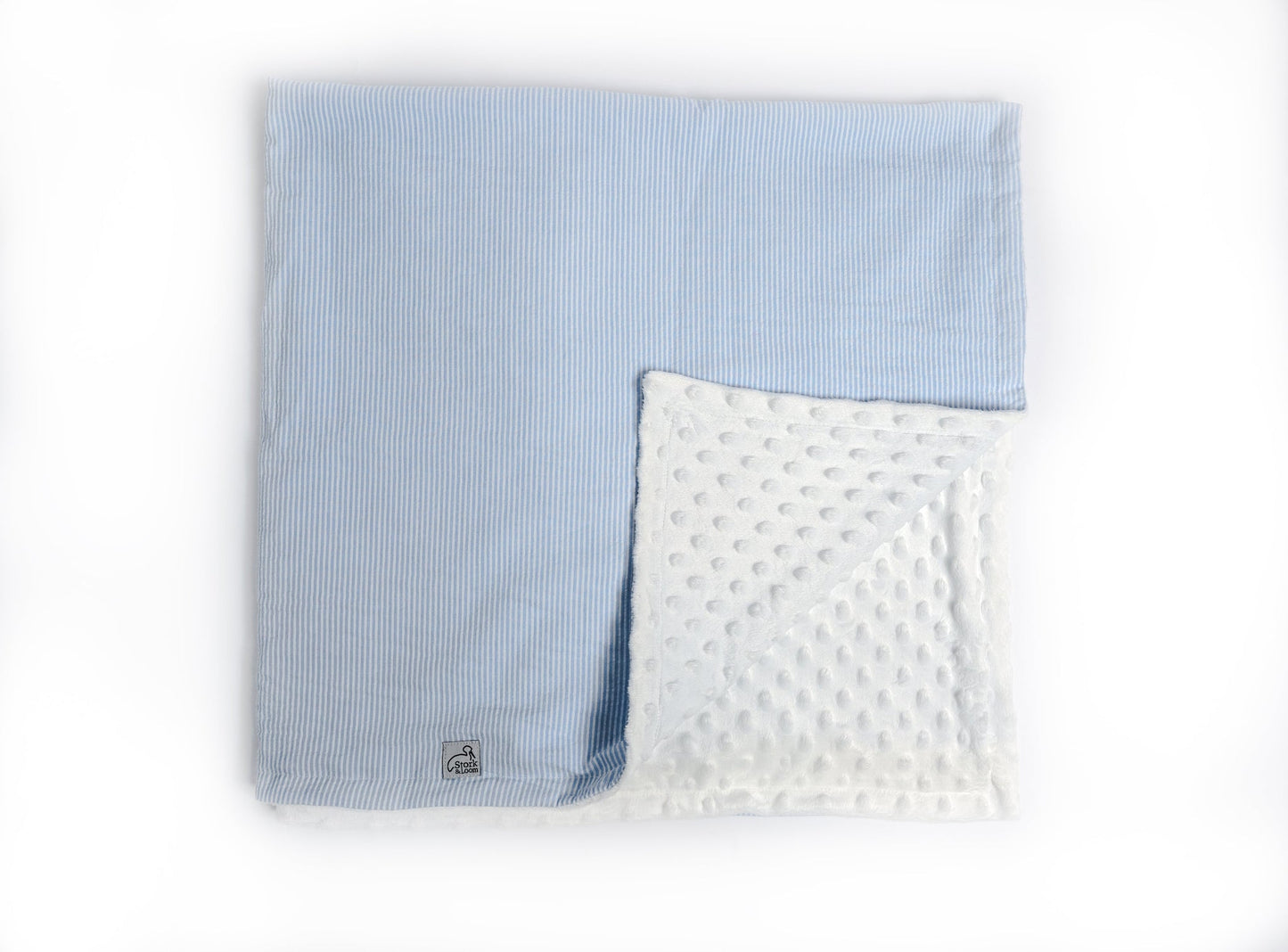 S&L Baby Blanket - Blue Seersucker