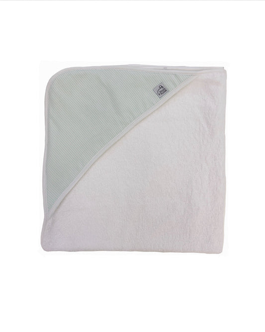 S&L Hooded Towel - Mint Seersucker