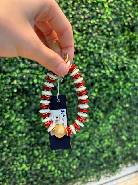 Chloe Bracelet Crimson & White