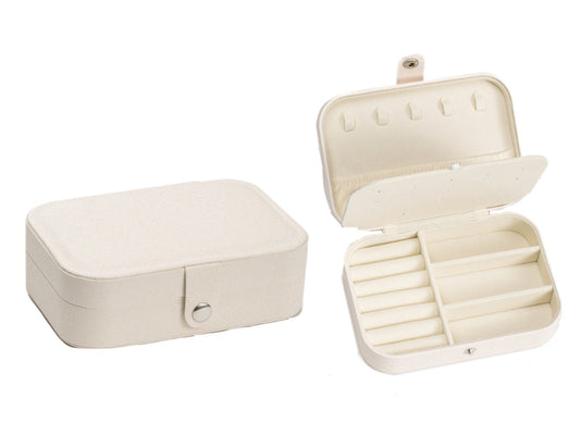 JM Rectangle Jewelry Box - White
