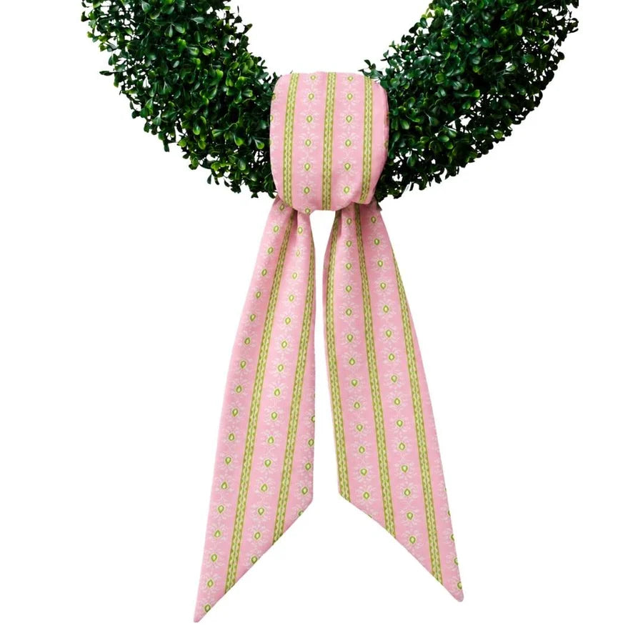 Laura Park Wreath Sash - Rosemary Stripe Pink