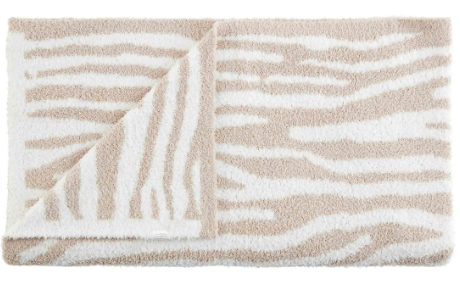MP zebra chenille blanket - tan