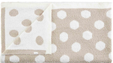 MP polka dot chenille blanket - tan