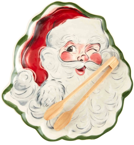 MP Santa shaped cookie plate set