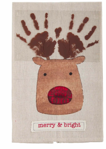 MP Handprint Towel-Reind/Santa