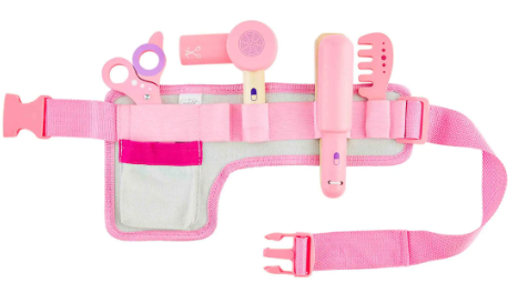 MP hair stylist wood toy belt