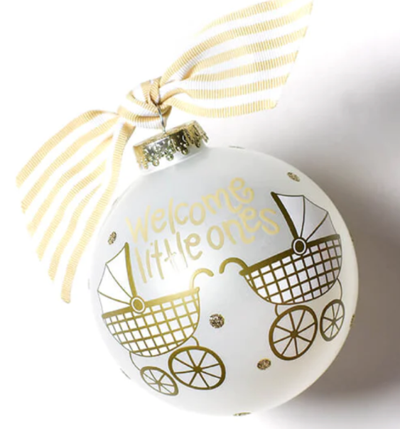 CC Glass Ornament- Welcome Little Ones