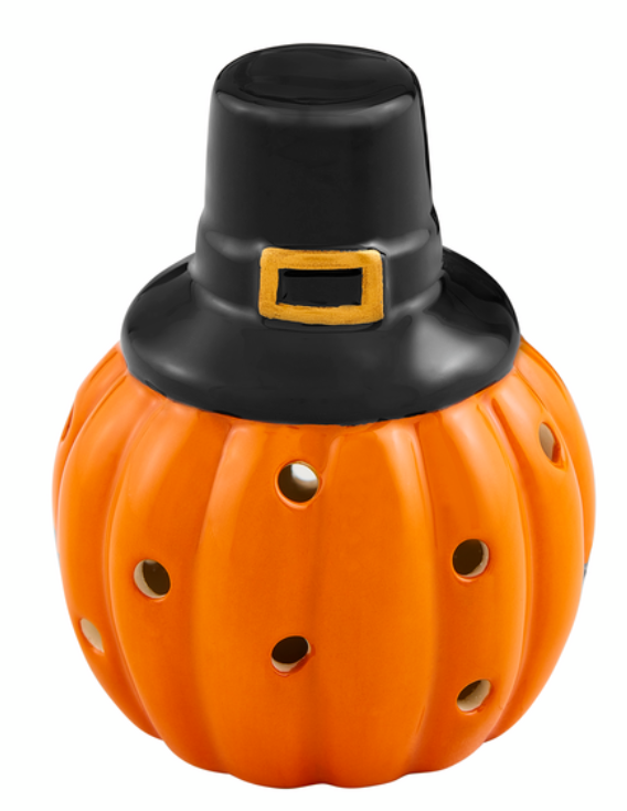 MP Pumpkin Pilgrim Light-Up Sitter