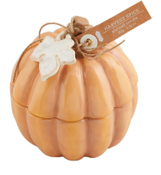 MP Orange Ceramic Pumpkin Candle