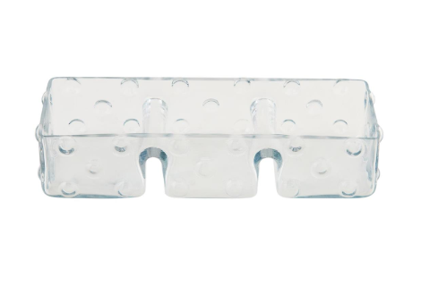 MP Hobnail Glass Triple Tidbit