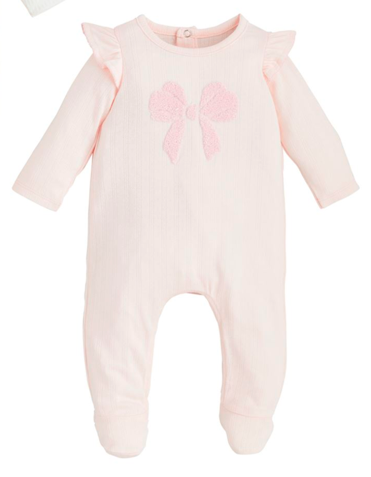 MP Pink Boucle Bow Sleeper