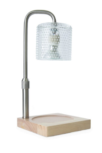 CW Hobnail Candle Lamp Warmer - Silver