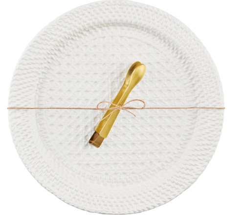 MP Woven Stoneware Round Platter