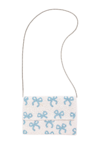 Mp Bow Beaded Clutch