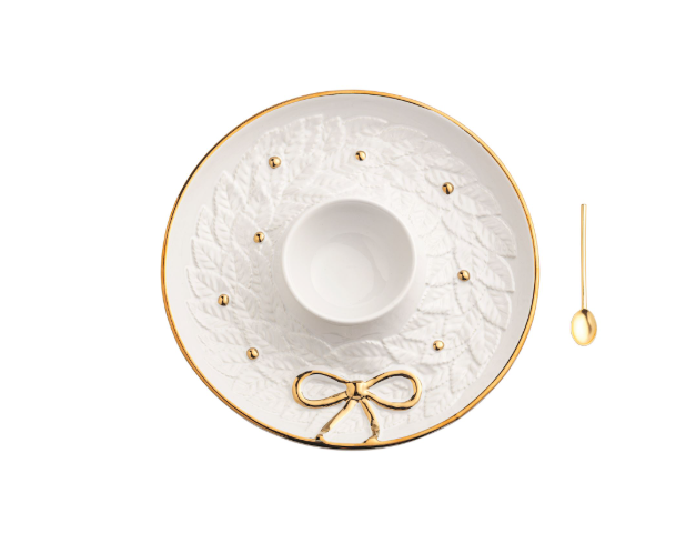 MP Gold Wreath Chip & Dip Set