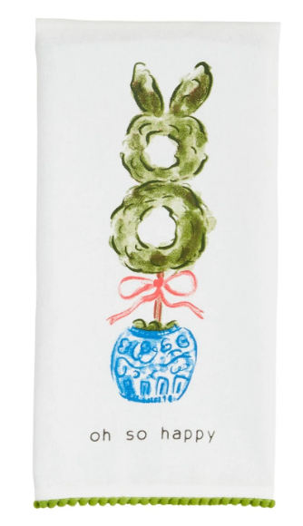 MP OH SO HAPPY TOPIARY TEA TOWEL