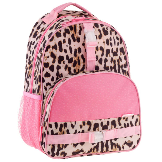 SJ Backpack-cheetah(pink/black)
