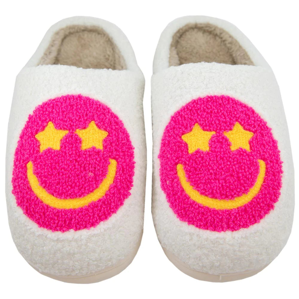 Hot Pink Star Eyed Slippers