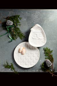 MP White Nested Christmas Platter Set