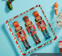 MP glass Nutcracker platter
