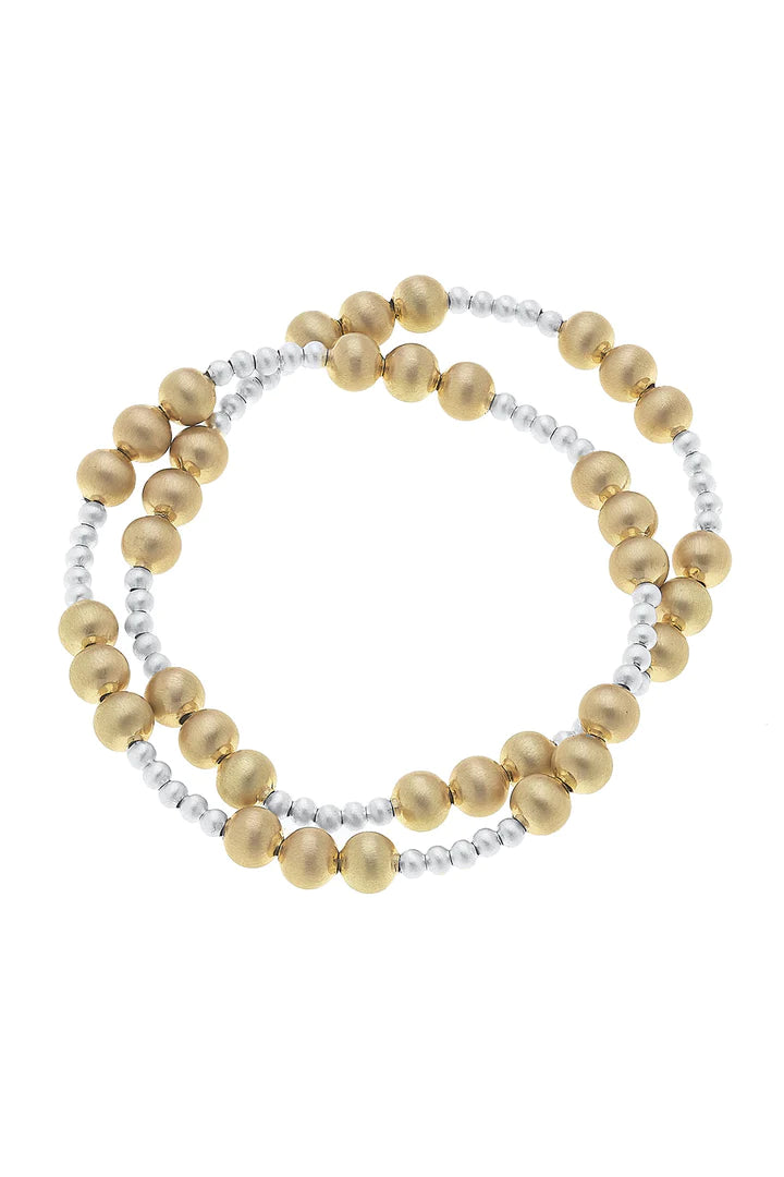 Canvas Ball Bead Stretch Bracelet Sets